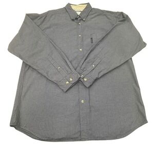 Columbia Sportswear Gingham Mens XLT Tall Long Sleeve Gray Button Up